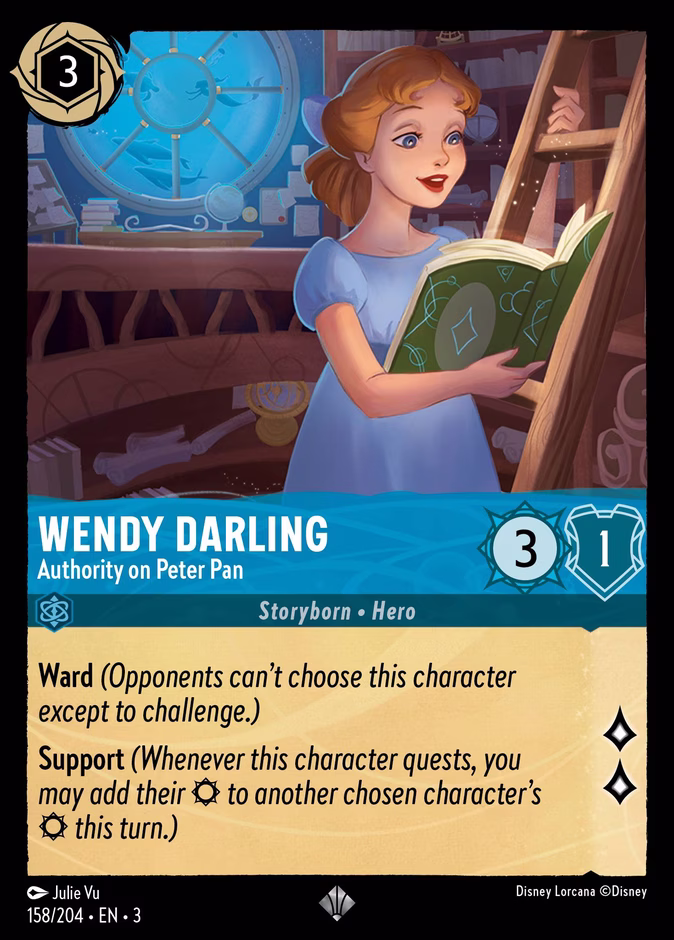 Wendy Darling - Authority on Peter Pan — Into the Inklands #158 (Disney Lorcana card)