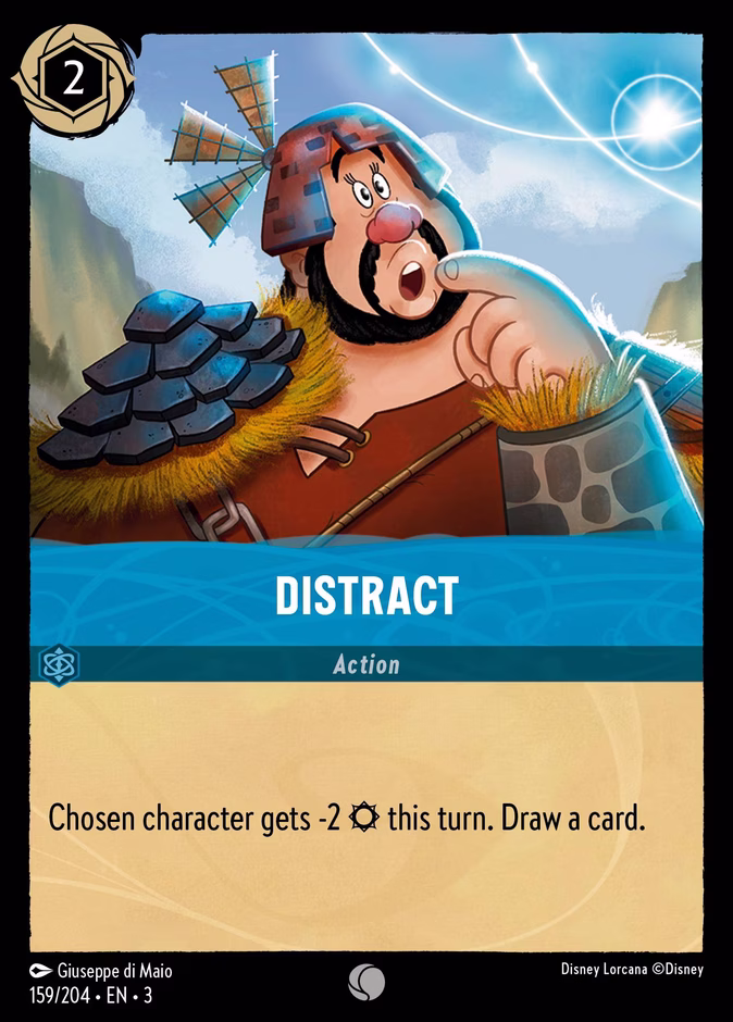 Distract — Into the Inklands #159 (Disney Lorcana card)