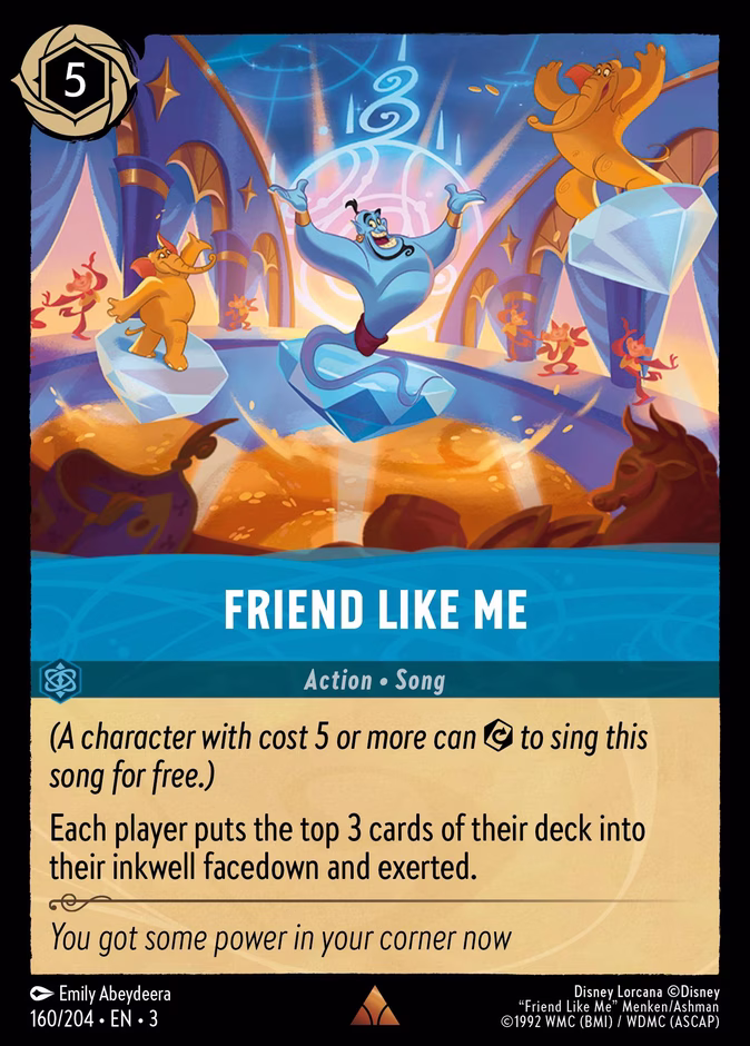 Friend Like Me — Into the Inklands #160 (Disney Lorcana card)