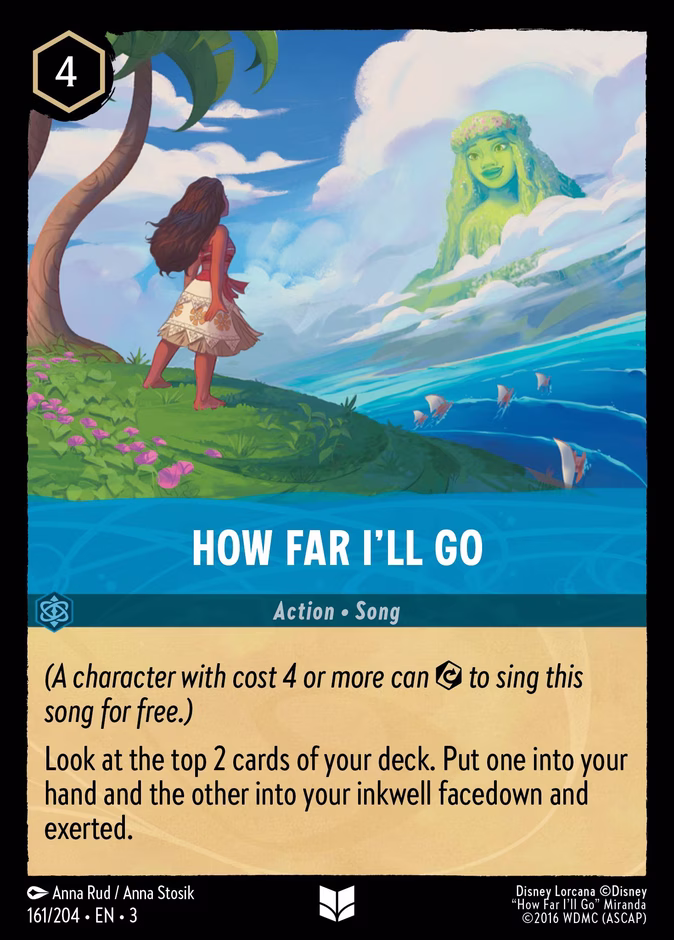 How Far I'll Go — Into the Inklands #161 (Disney Lorcana card)