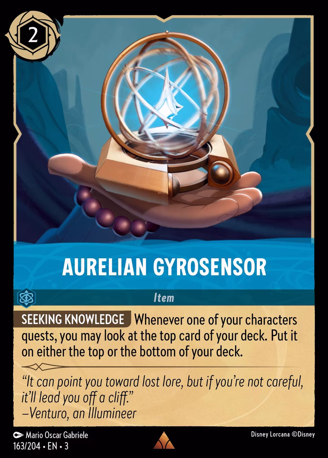 Aurelian Gyrosensor — Into the Inklands #163 (Disney Lorcana card)