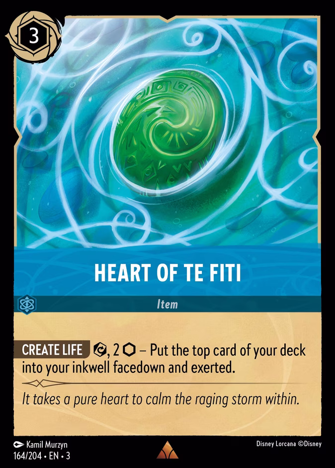 Heart of Te Fiti — Into the Inklands #164 (Disney Lorcana card)