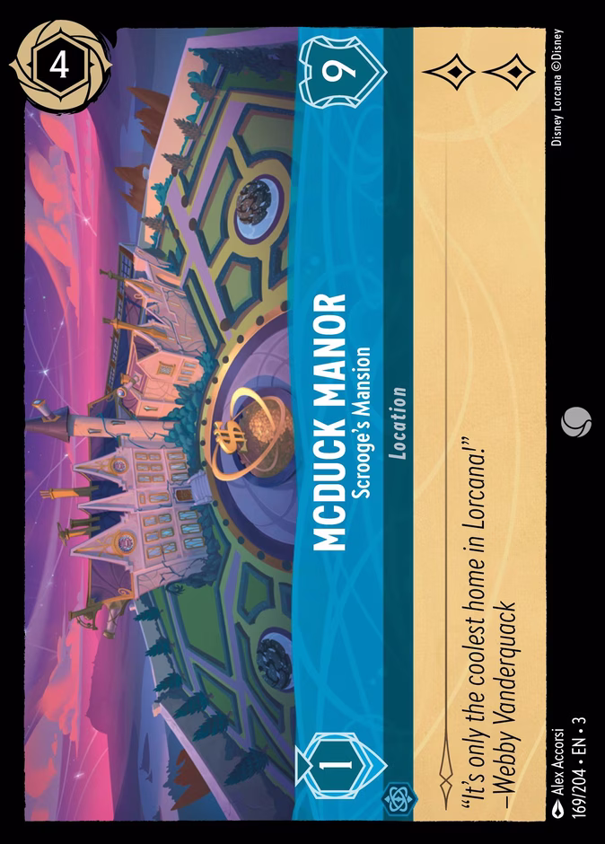 McDuck Manor - Scrooge's Mansion — Into the Inklands #169 (Disney Lorcana card)