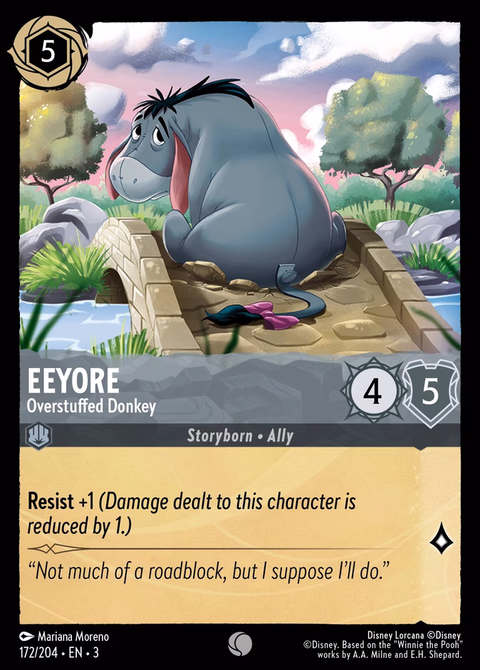 Eeyore - Overstuffed Donkey — Into the Inklands #172 (Disney Lorcana card)