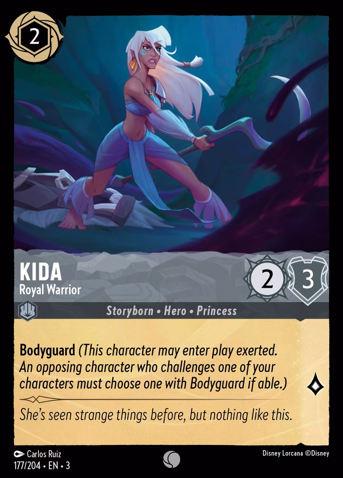 Kida - Royal Warrior — Into the Inklands #177 (Disney Lorcana card)