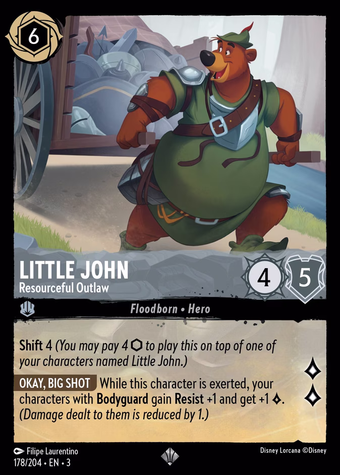 Little John - Resourceful Outlaw — Into the Inklands #178 (Disney Lorcana card)