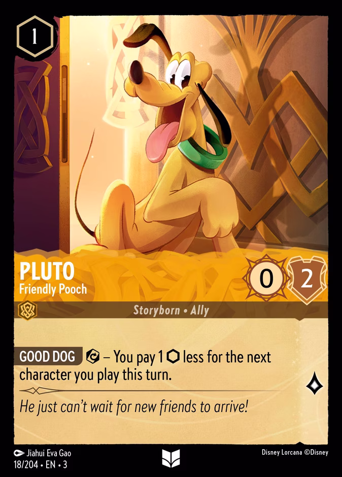 Pluto - Friendly Pooch — Into the Inklands #18 (Disney Lorcana card)
