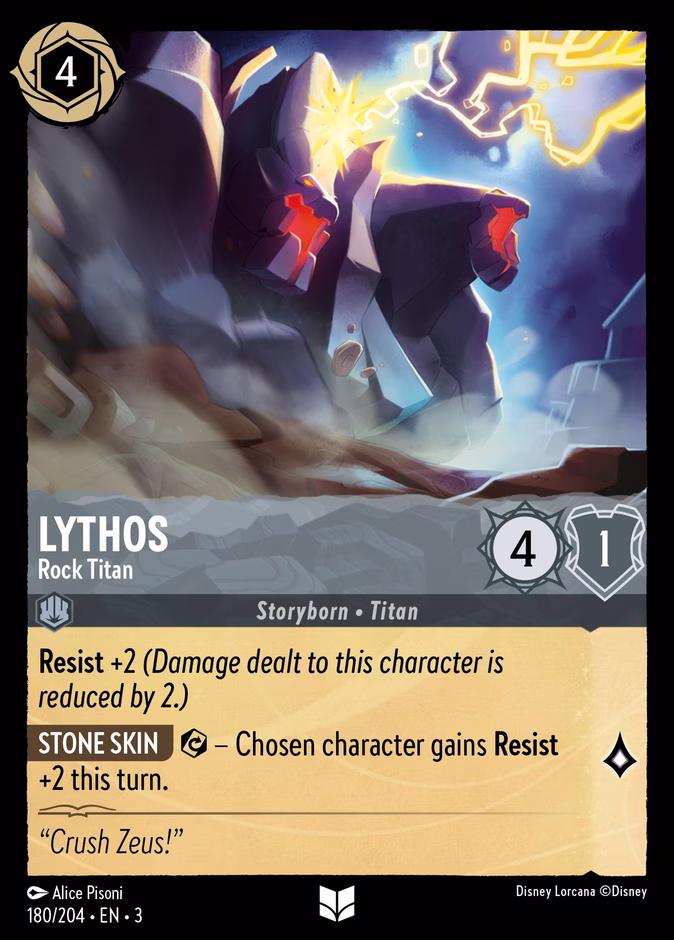 Lythos - Rock Titan — Into the Inklands #180 (Disney Lorcana card)