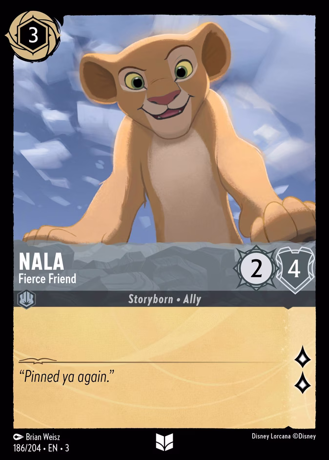 Nala - Fierce Friend — Into the Inklands #186 (Disney Lorcana card)