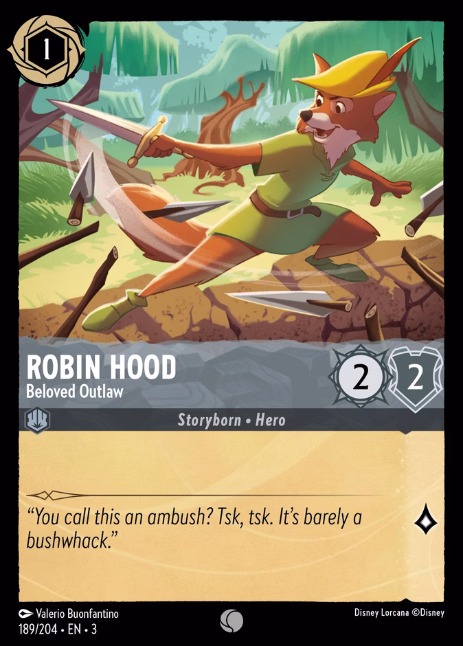 Robin Hood - Beloved Outlaw — Into the Inklands #189 (Disney Lorcana card)