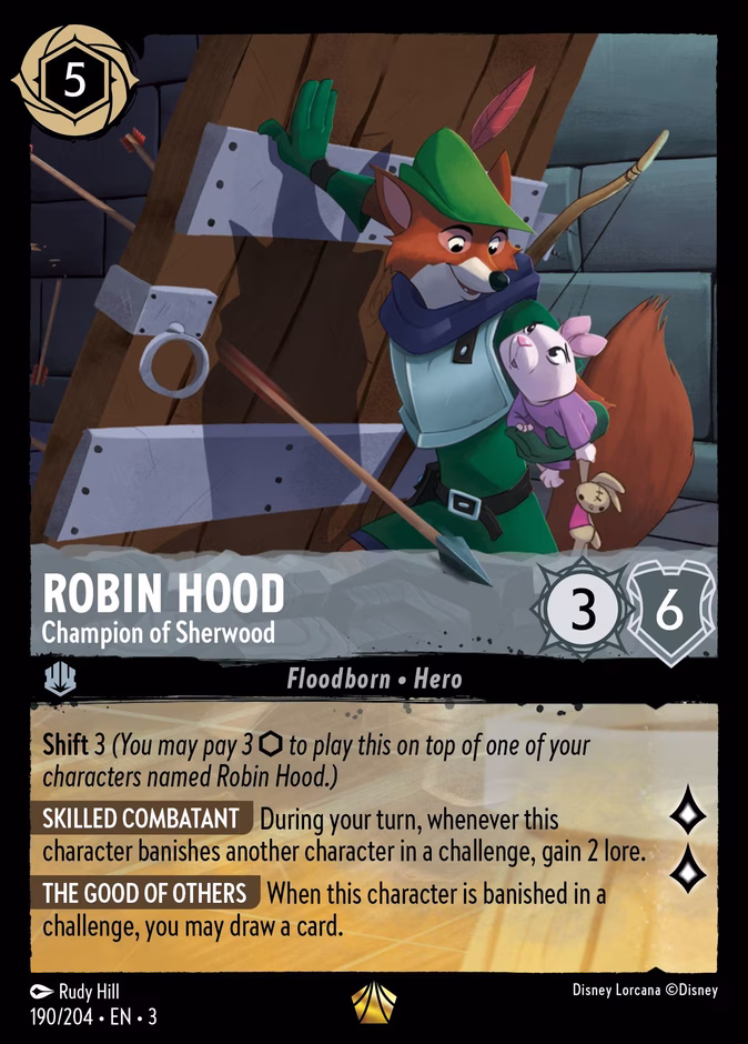 Robin Hood - Champion of Sherwood — Into the Inklands #190 (Disney Lorcana card)