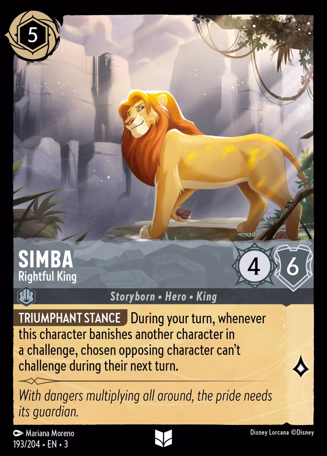 Simba - Rightful King — Into the Inklands #193 (Disney Lorcana card)
