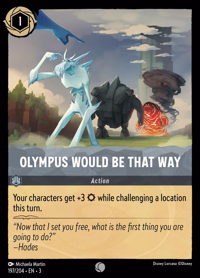 Olympus Would Be That Way — Into the Inklands #197 (Disney Lorcana card)