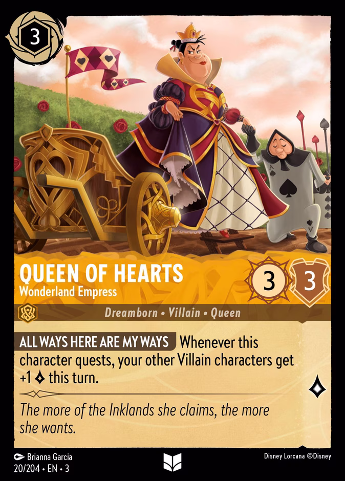 Queen of Hearts - Wonderland Empress — Into the Inklands #20 (Disney Lorcana card)
