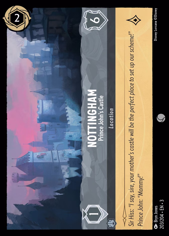 Nottingham - Prince John's Castle — Into the Inklands #203 (Disney Lorcana card)