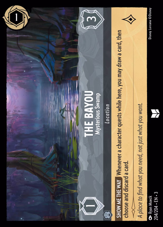 The Bayou - Mysterious Swamp — Into the Inklands #204 (Disney Lorcana card)