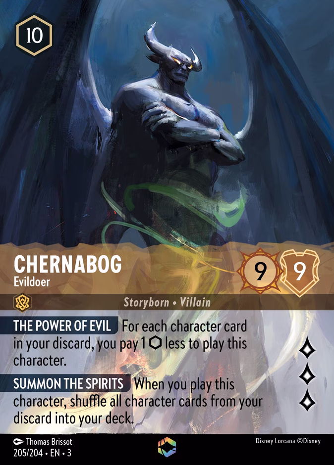 Chernabog - Evildoer — Into the Inklands #205 (Disney Lorcana card)