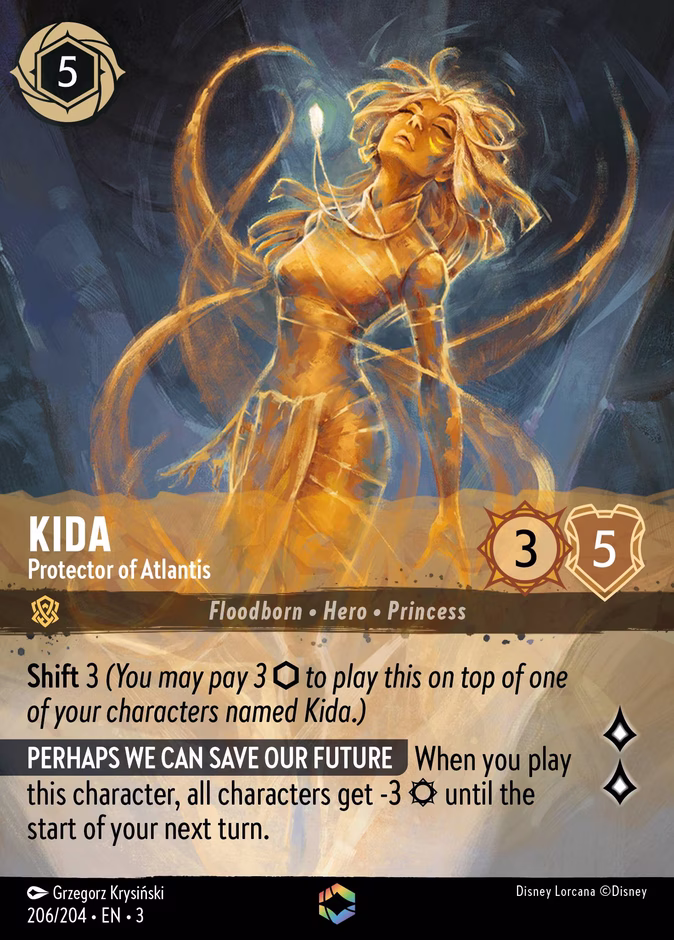 Kida - Protector of Atlantis — Into the Inklands #206 (Disney Lorcana card)