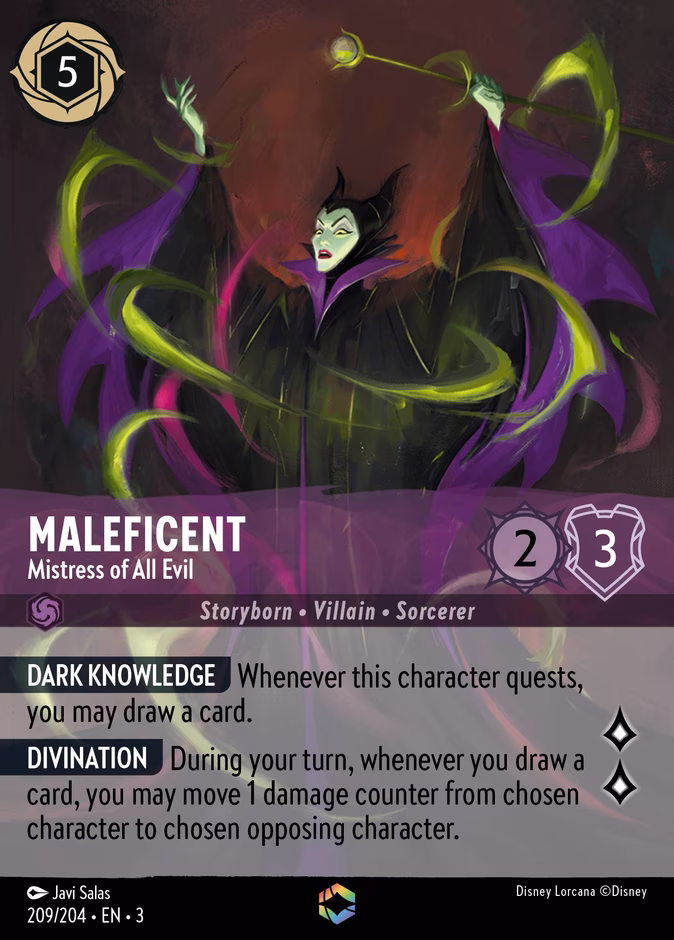 Maleficent - Mistress of All Evil — Into the Inklands #209 (Disney Lorcana card)