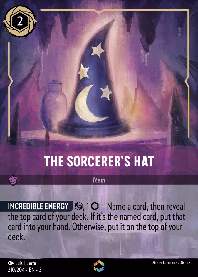 The Sorcerer's Hat — Into the Inklands #210 (Disney Lorcana card)