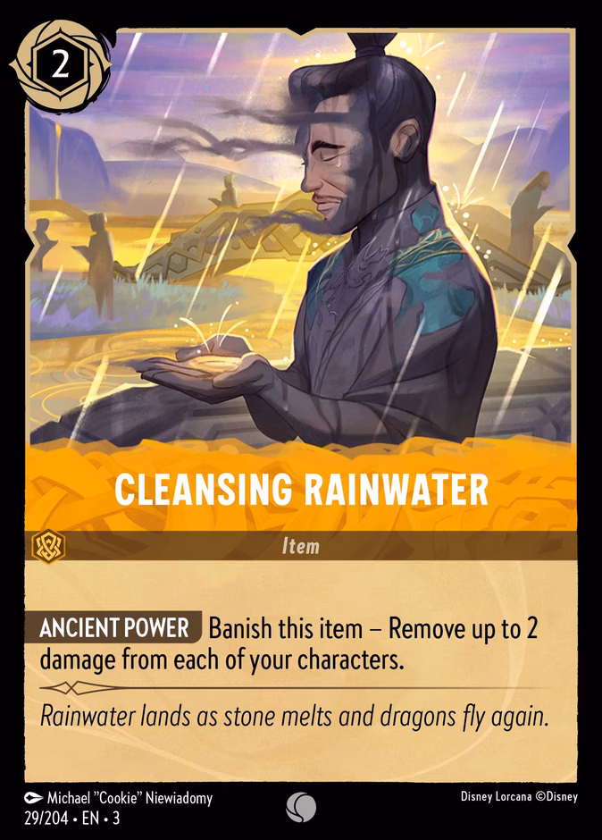 Cleansing Rainwater — Into the Inklands #29 (Disney Lorcana card)