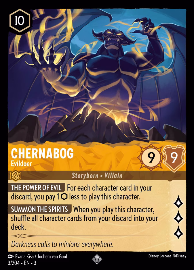 Chernabog - Evildoer — Into the Inklands #3 (Disney Lorcana card)