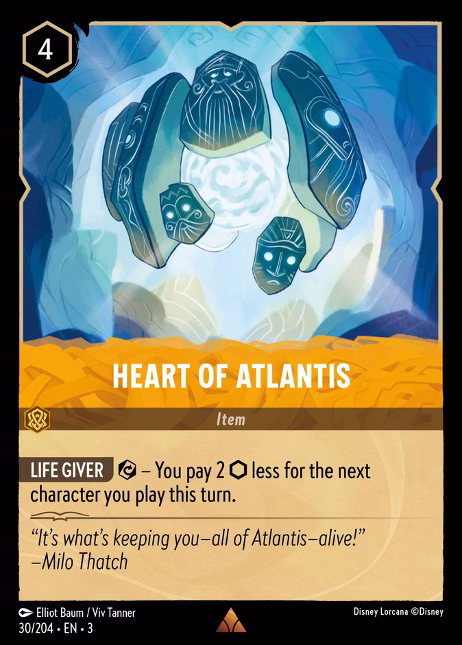 Heart of Atlantis — Into the Inklands #30 (Disney Lorcana card)