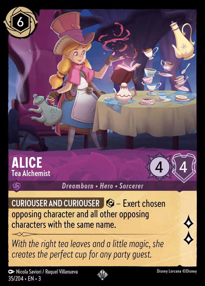 Alice - Tea Alchemist — Into the Inklands #35 (Disney Lorcana card)