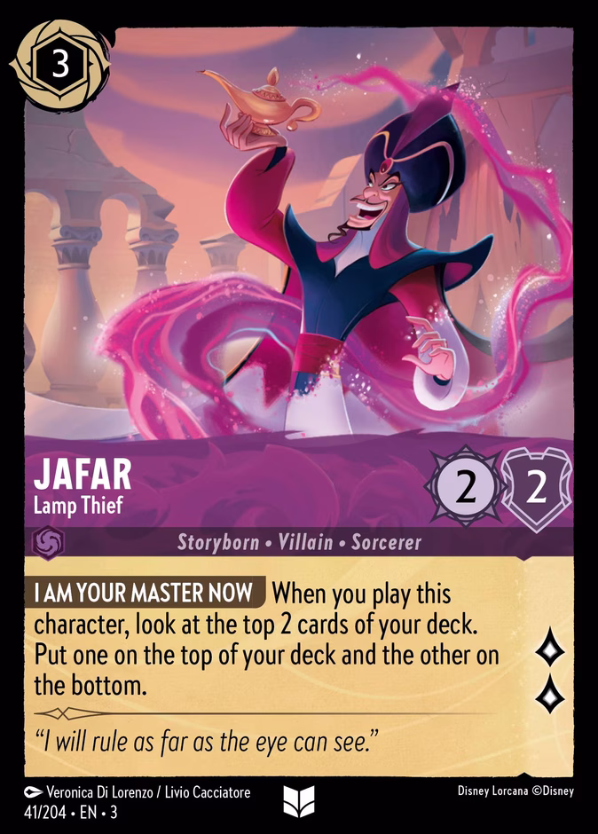 Jafar - Lamp Thief — Into the Inklands #41 (Disney Lorcana card)