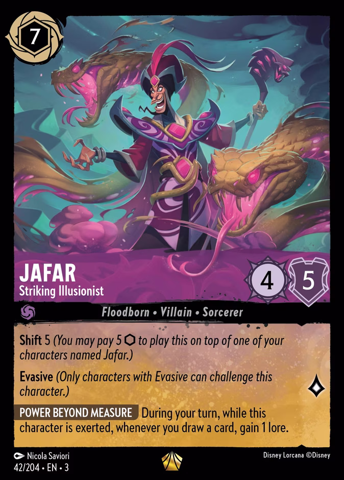 Jafar - Striking Illusionist — Into the Inklands #42 (Disney Lorcana card)