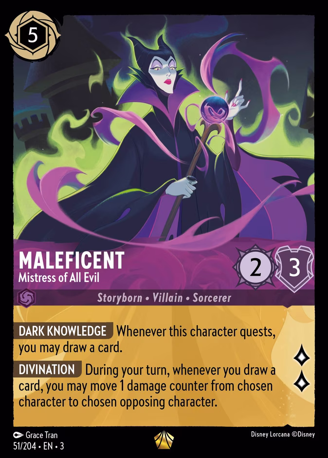 Maleficent - Mistress of All Evil — Into the Inklands #51 (Disney Lorcana card)