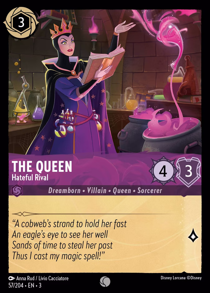 The Queen - Hateful Rival — Into the Inklands #57 (Disney Lorcana card)