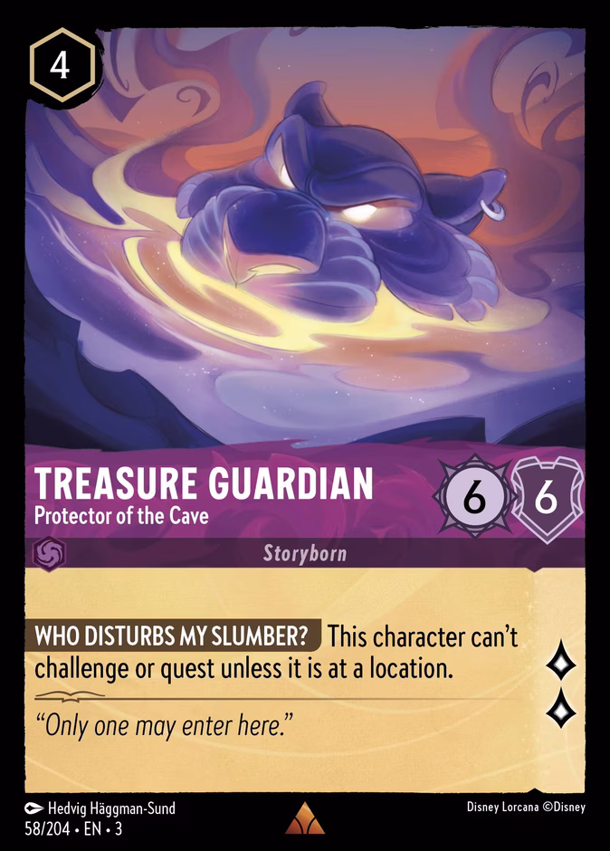 Treasure Guardian - Protector of the Cave — Into the Inklands #58 (Disney Lorcana card)