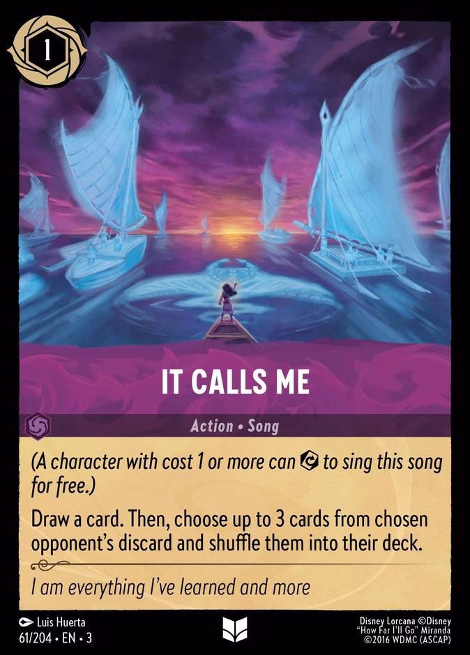 It Calls Me — Into the Inklands #61 (Disney Lorcana card)
