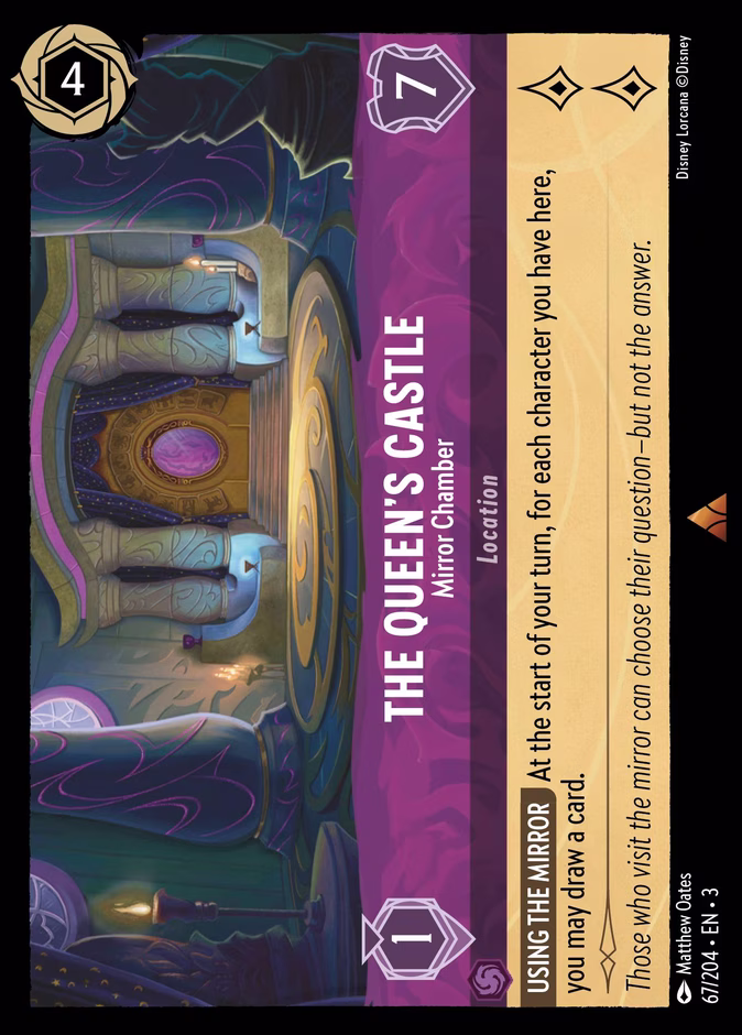 The Queen's Castle - Mirror Chamber — Into the Inklands #67 (Disney Lorcana card)