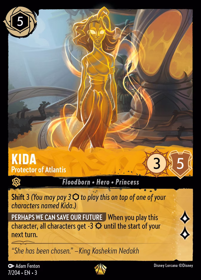 Kida - Protector of Atlantis — Into the Inklands #7 (Disney Lorcana card)