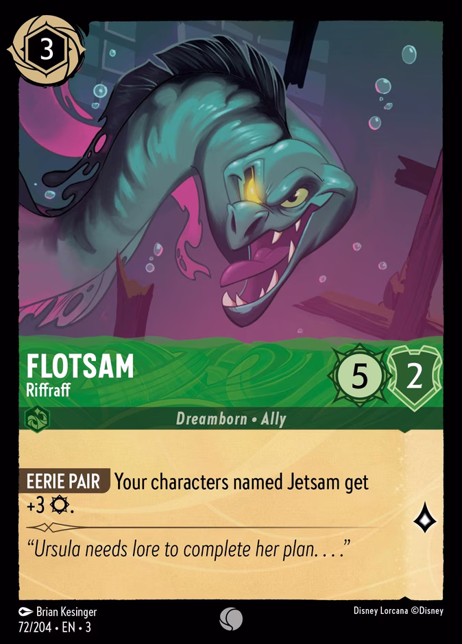 Flotsam - Riffraff — Into the Inklands #72 (Disney Lorcana card)