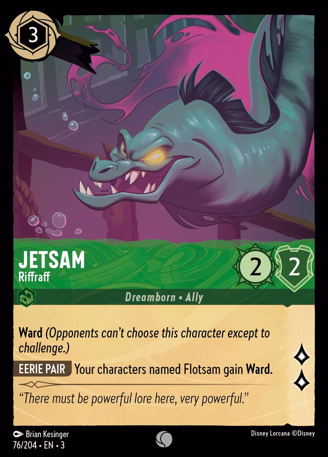 Jetsam - Riffraff — Into the Inklands #76 (Disney Lorcana card)