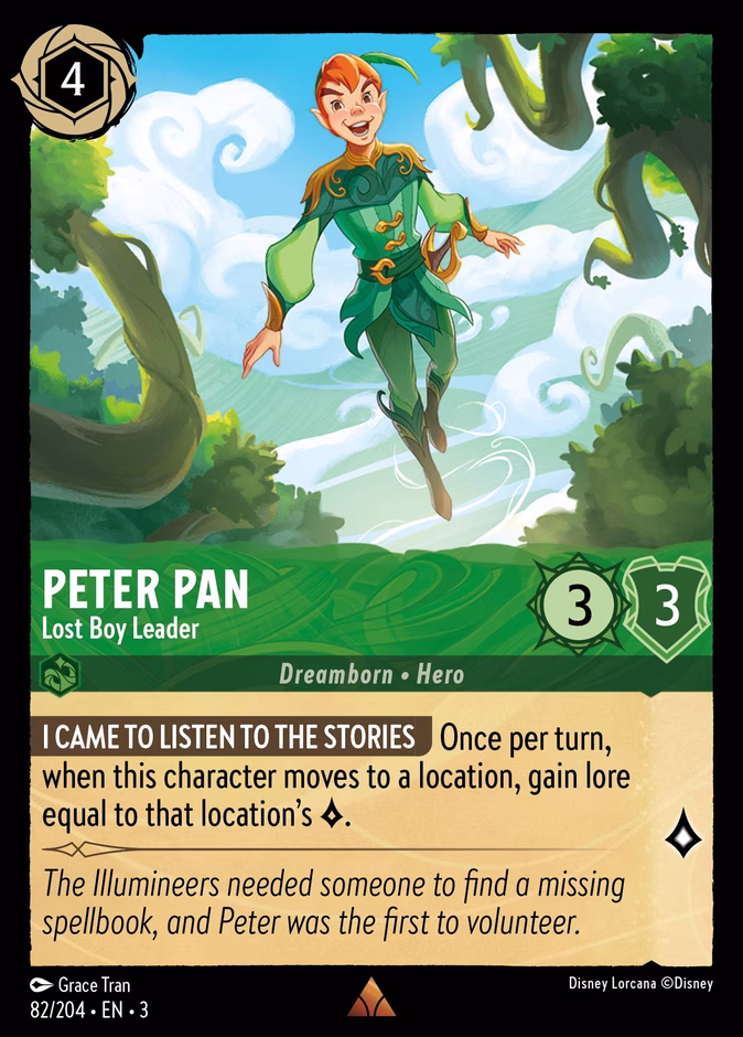 Peter Pan - Lost Boy Leader — Into the Inklands #82 (Disney Lorcana card)