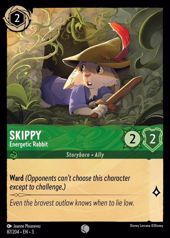 Skippy - Energetic Rabbit — Into the Inklands #87 (Disney Lorcana card)