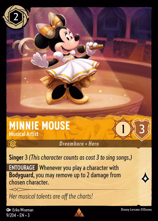 Minnie Mouse - Musical Artist — Into the Inklands #9 (Disney Lorcana card)