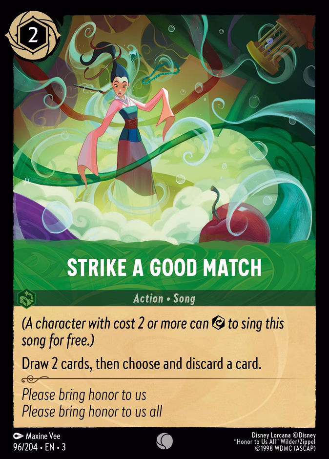 Strike a Good Match — Into the Inklands #96 (Disney Lorcana card)
