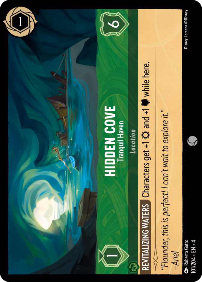 Hidden Cove - Tranquil Haven — Ursula's Return #101 (Disney Lorcana card)