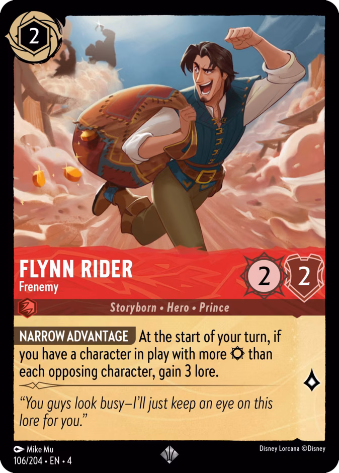 Flynn Rider - Frenemy — Ursula's Return #106 (Disney Lorcana card)