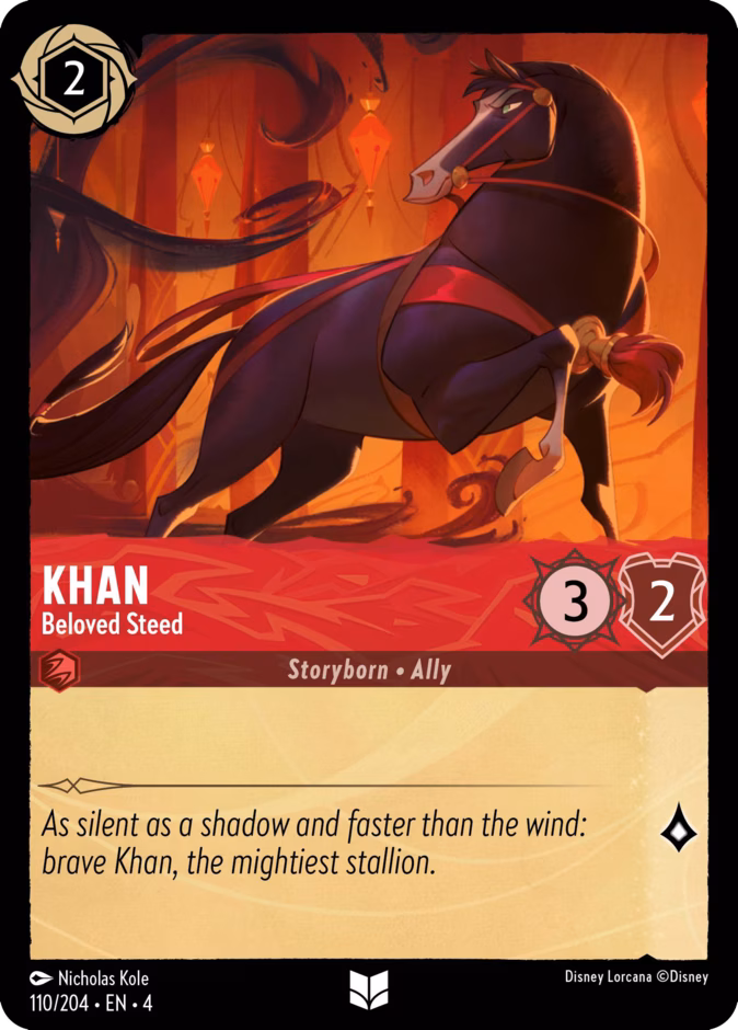 Khan - Beloved Steed — Ursula's Return #110 (Disney Lorcana card)
