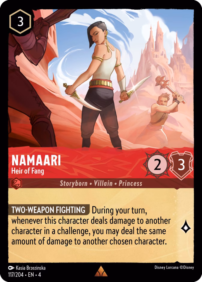 Namaari - Heir of Fang — Ursula's Return #117 (Disney Lorcana card)
