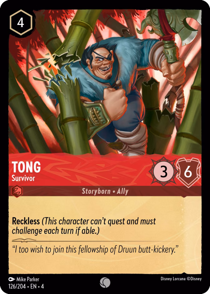 Tong - Survivor — Ursula's Return #126 (Disney Lorcana card)