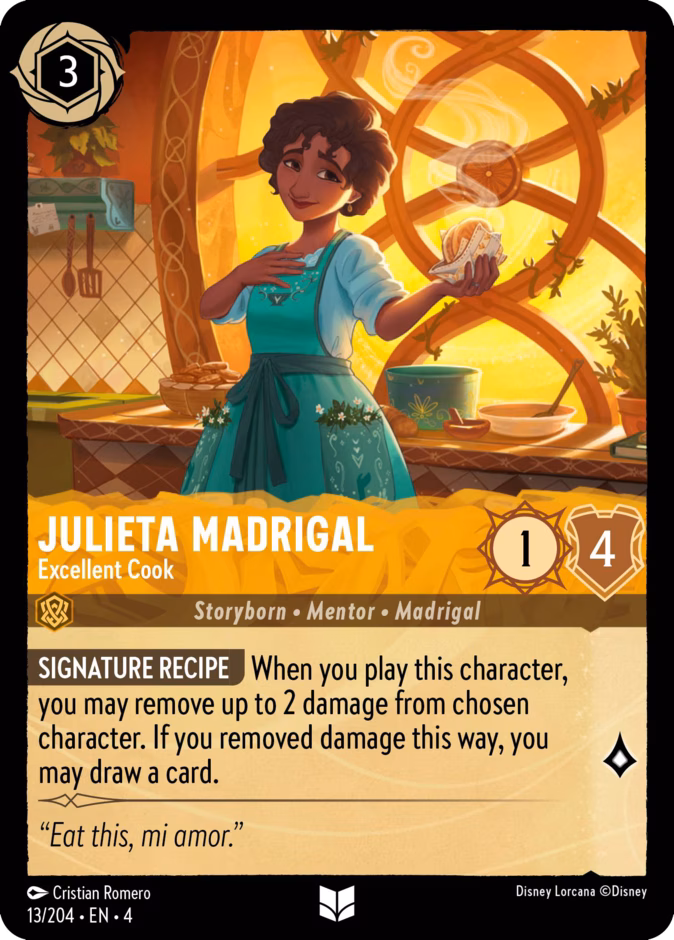 Julieta Madrigal - Excellent Cook — Ursula's Return #13 (Disney Lorcana card)
