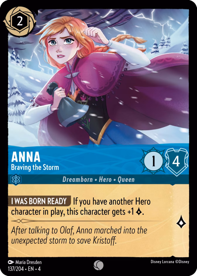 Anna - Braving the Storm — Ursula's Return #137 (Disney Lorcana card)
