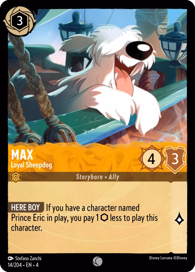 Max - Loyal Sheepdog — Ursula's Return #14 (Disney Lorcana card)
